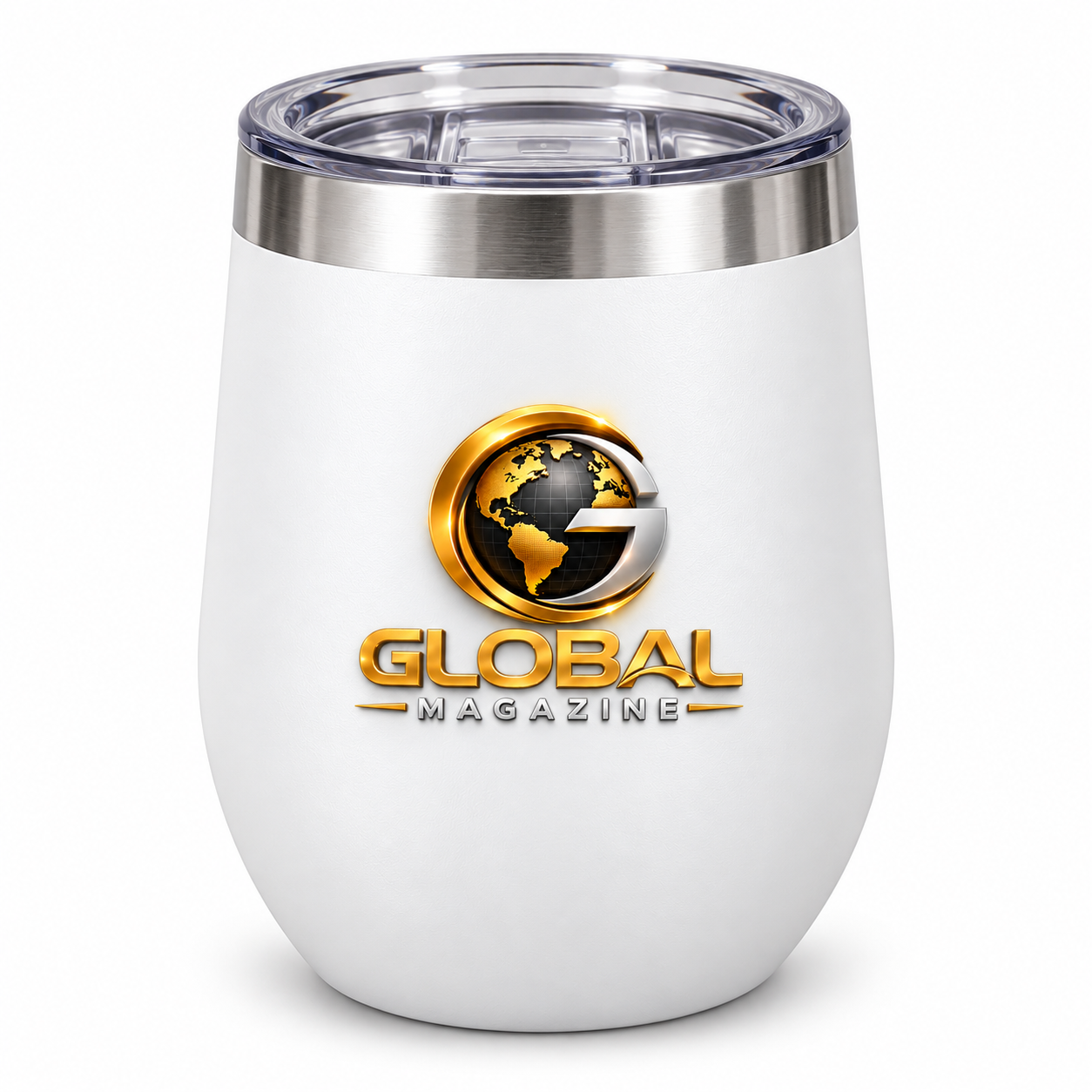 Copo Térmico 360ML Branco - Global Magazine